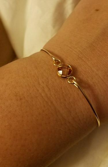 Gold Filled Bangle w/ CZ - Picture 2 of 8